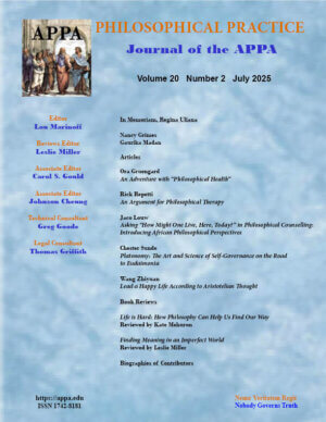 Philosophical Practice, Volume 20.2, July 2025, printed edition